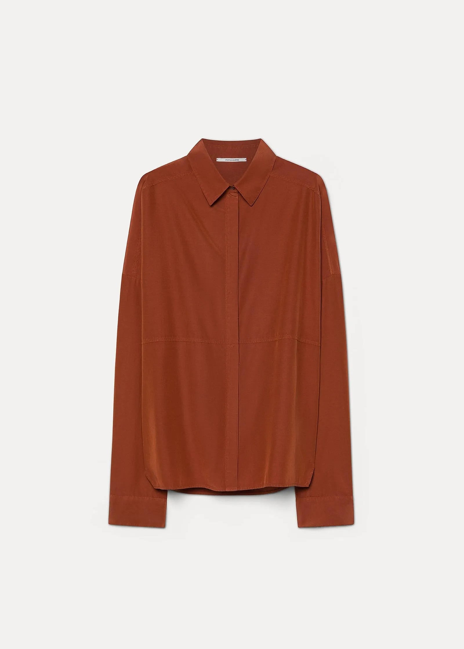 Camisa de corte masculino de seda algodon