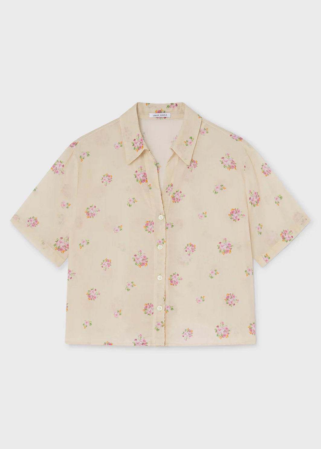 Camisa de manga corta con print de flores