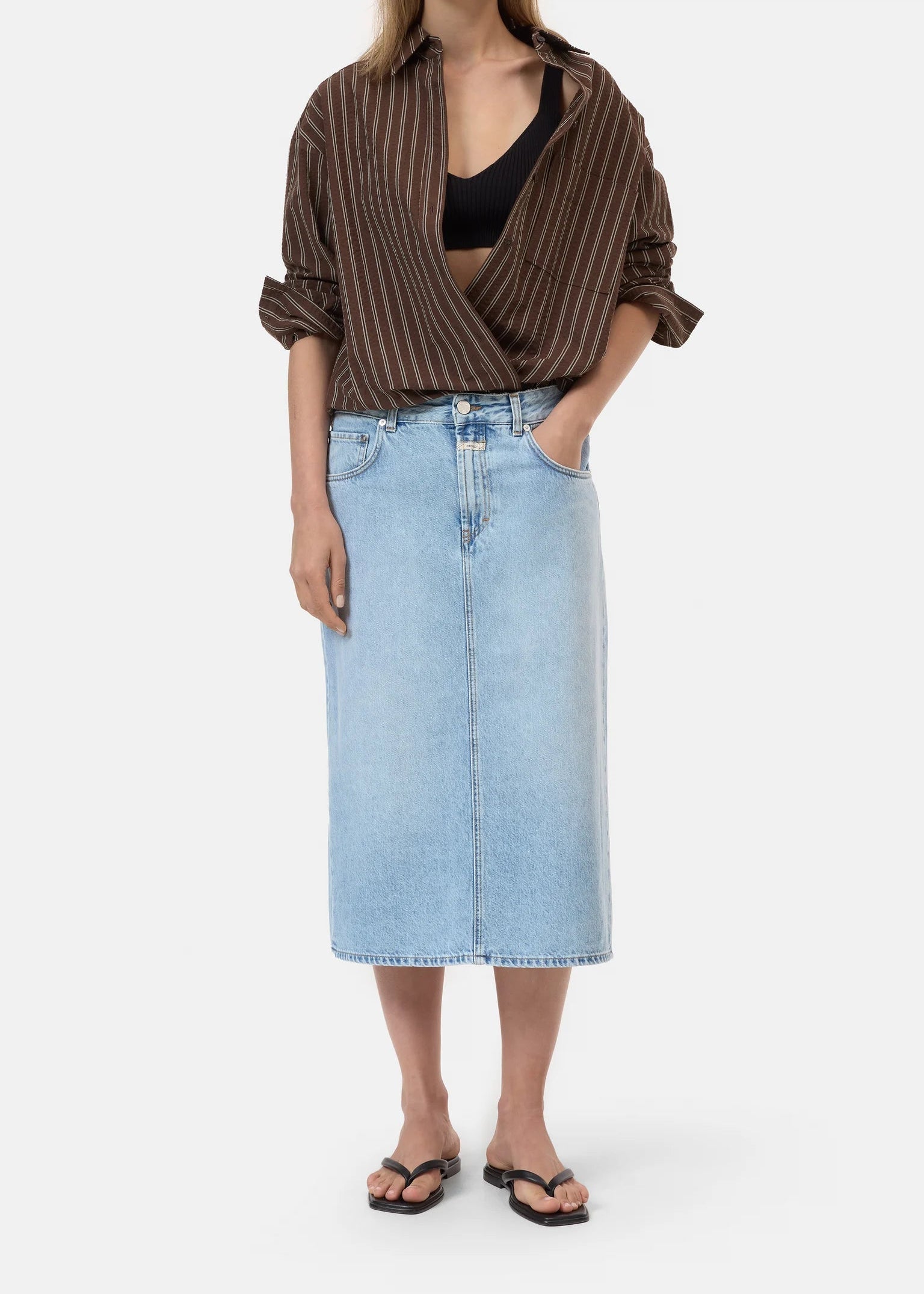 Falda Midi Denim