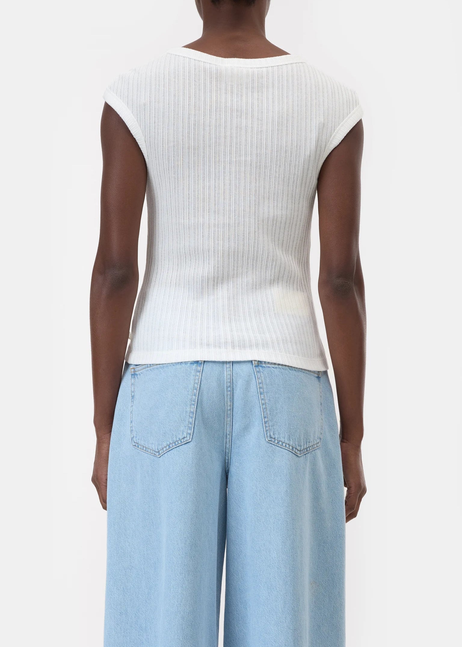 Ribbed Cotton T-Shirt