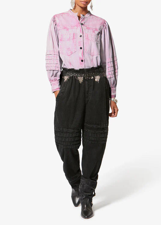 Mileda Pink Denim Shirt
