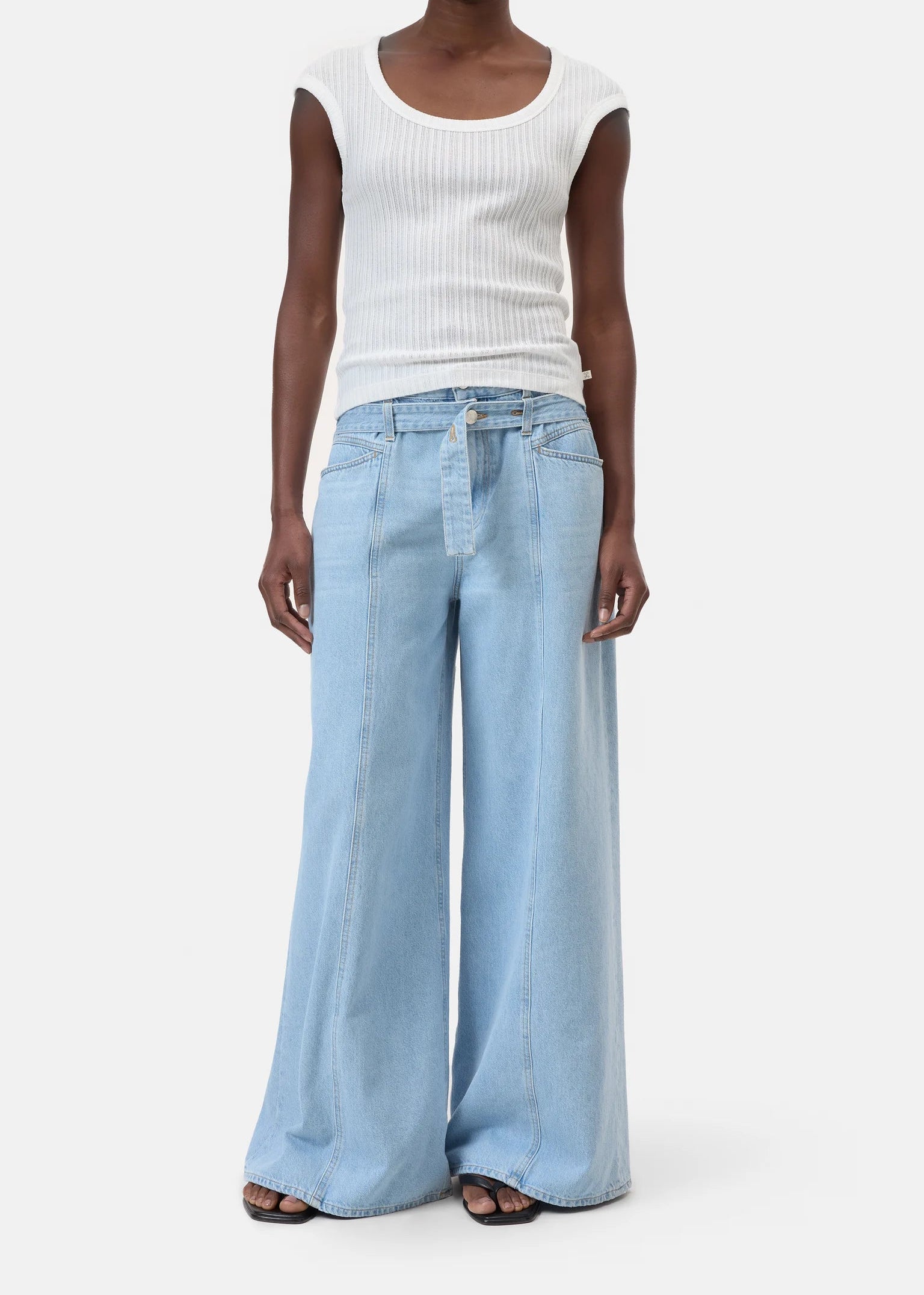 Ribbed Cotton T-Shirt