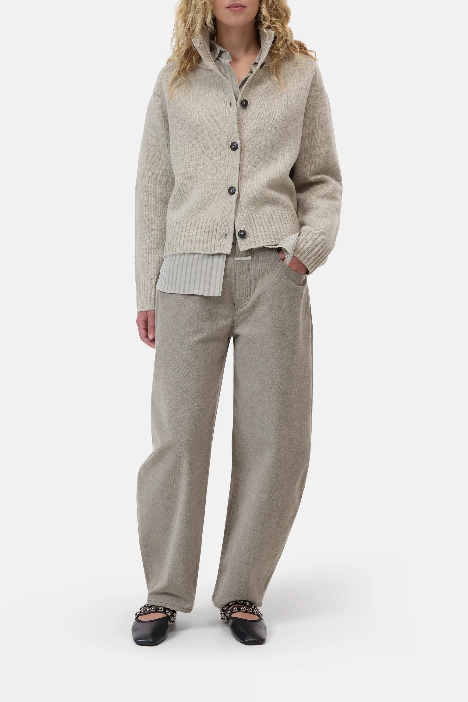 Rollneck cardigan