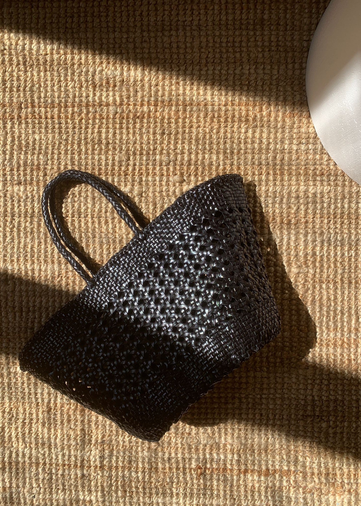 Black mini basket bag