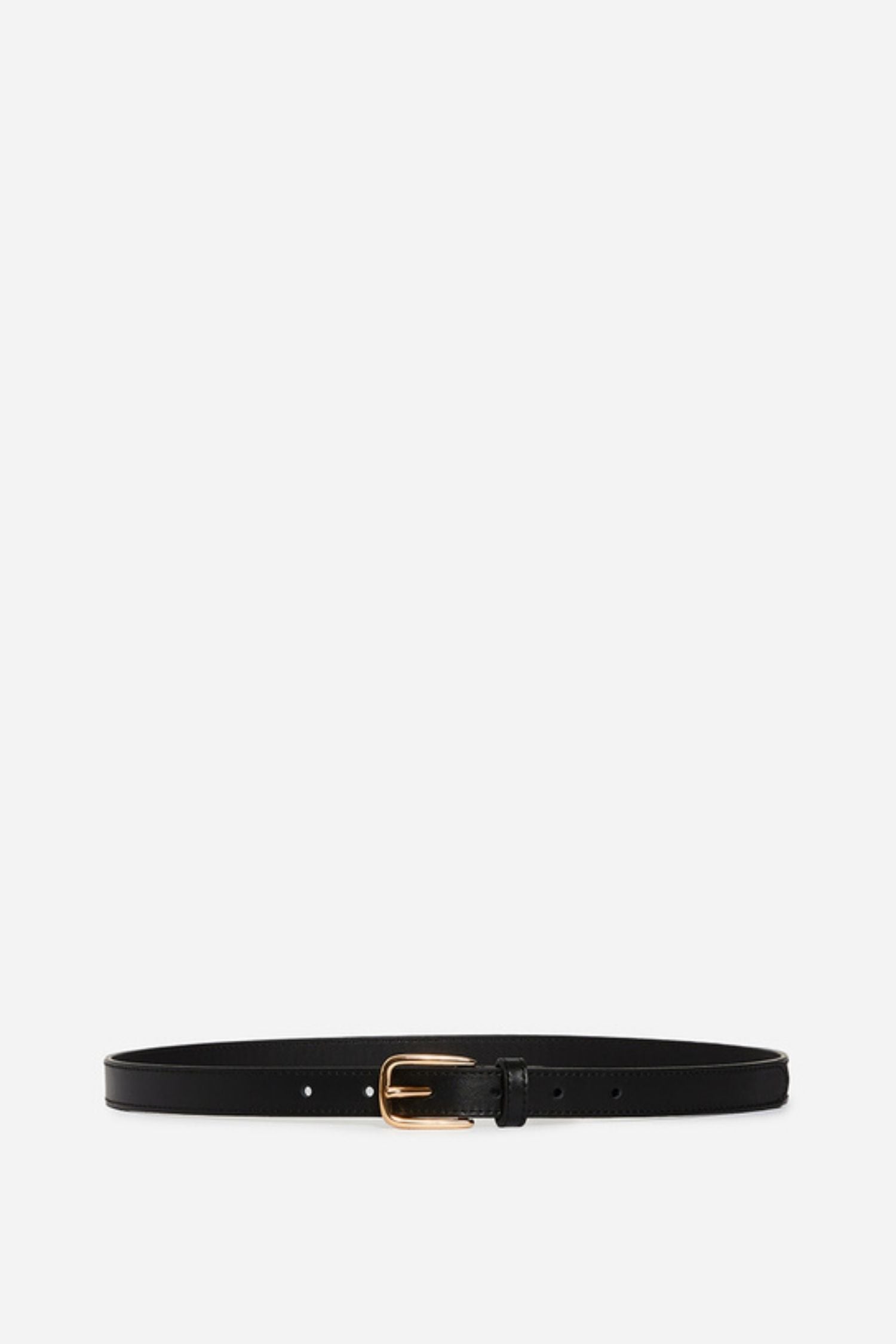 Black leather belt