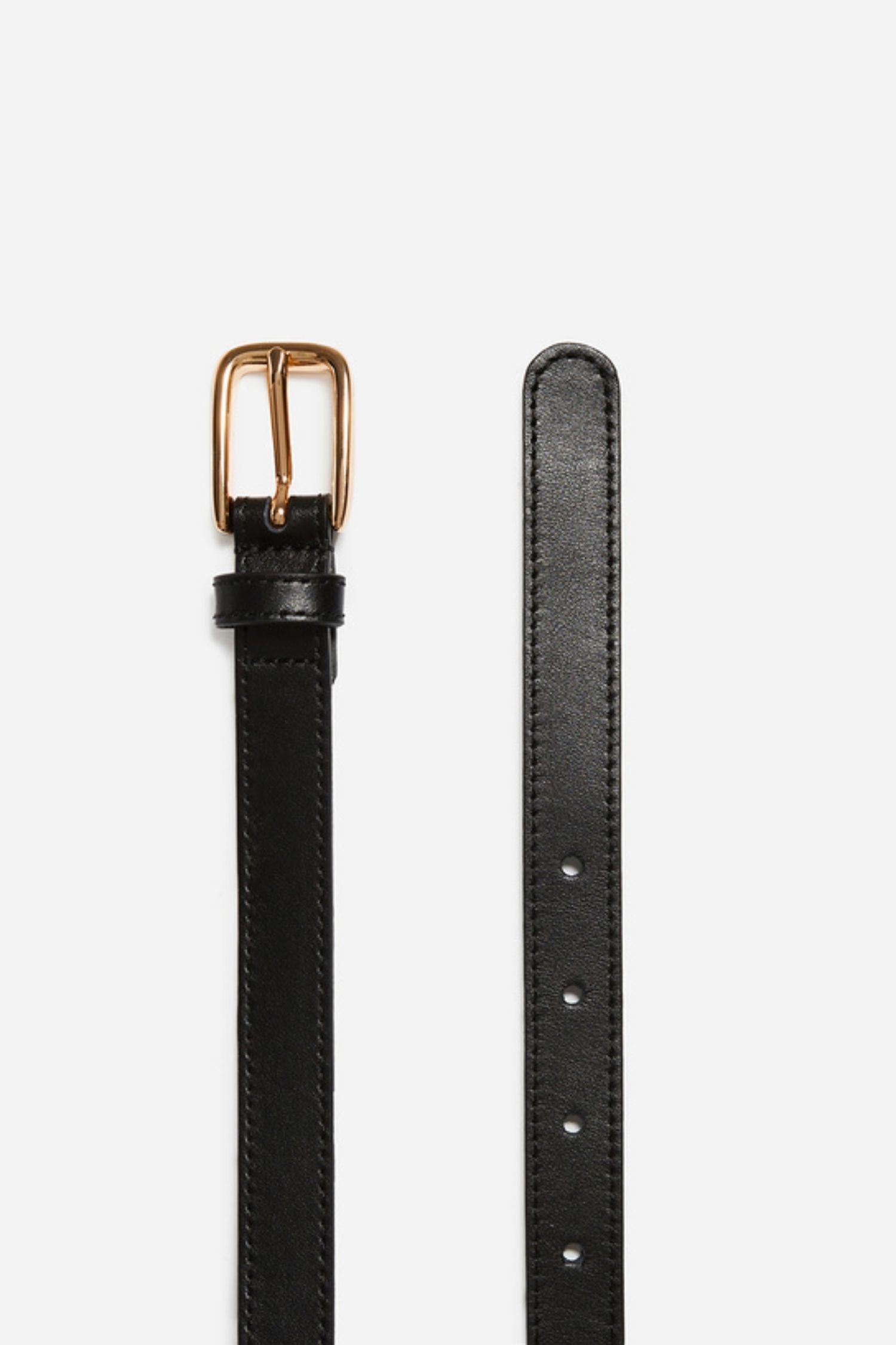 Black leather belt