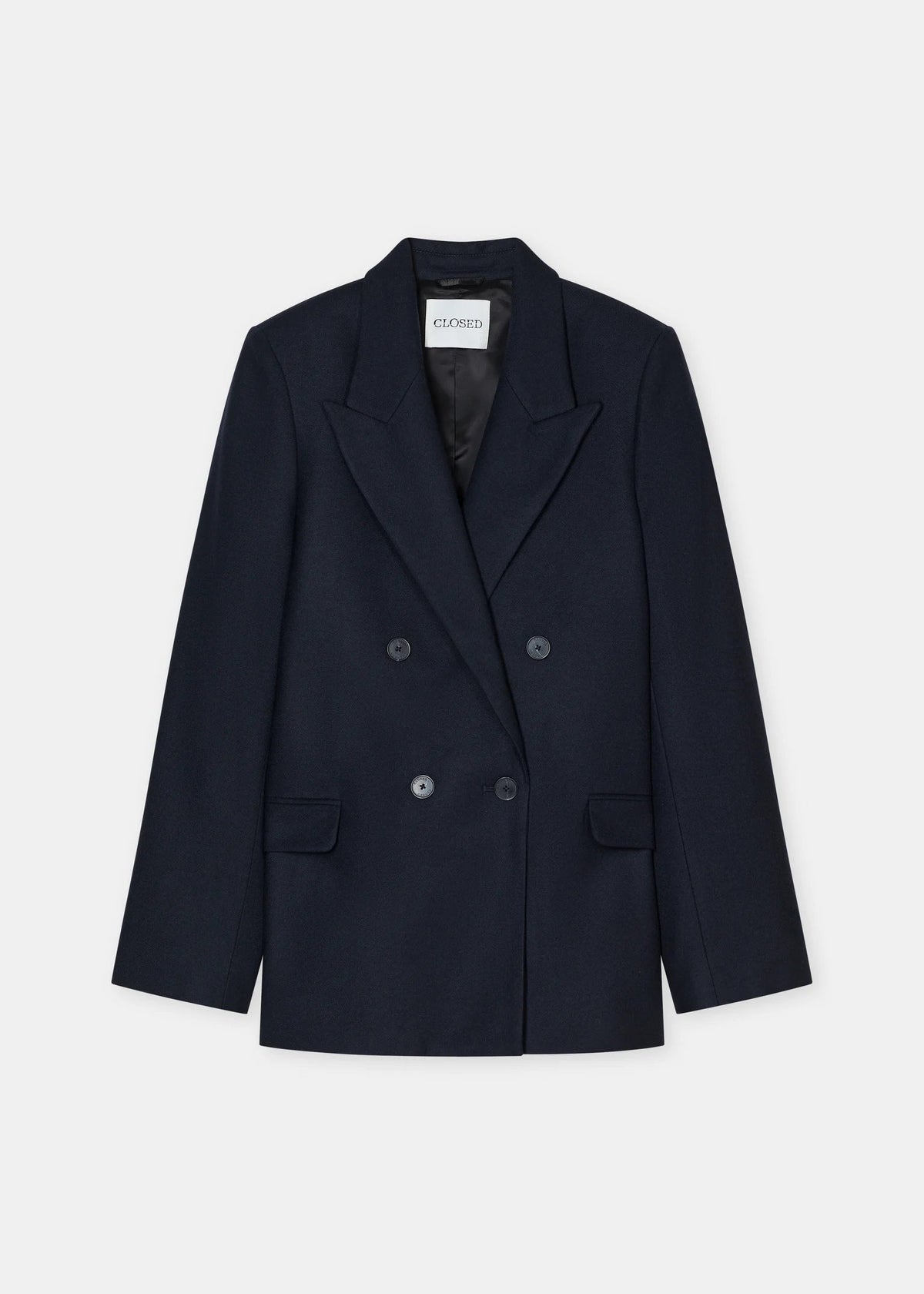 Blazer cruzada azul marino