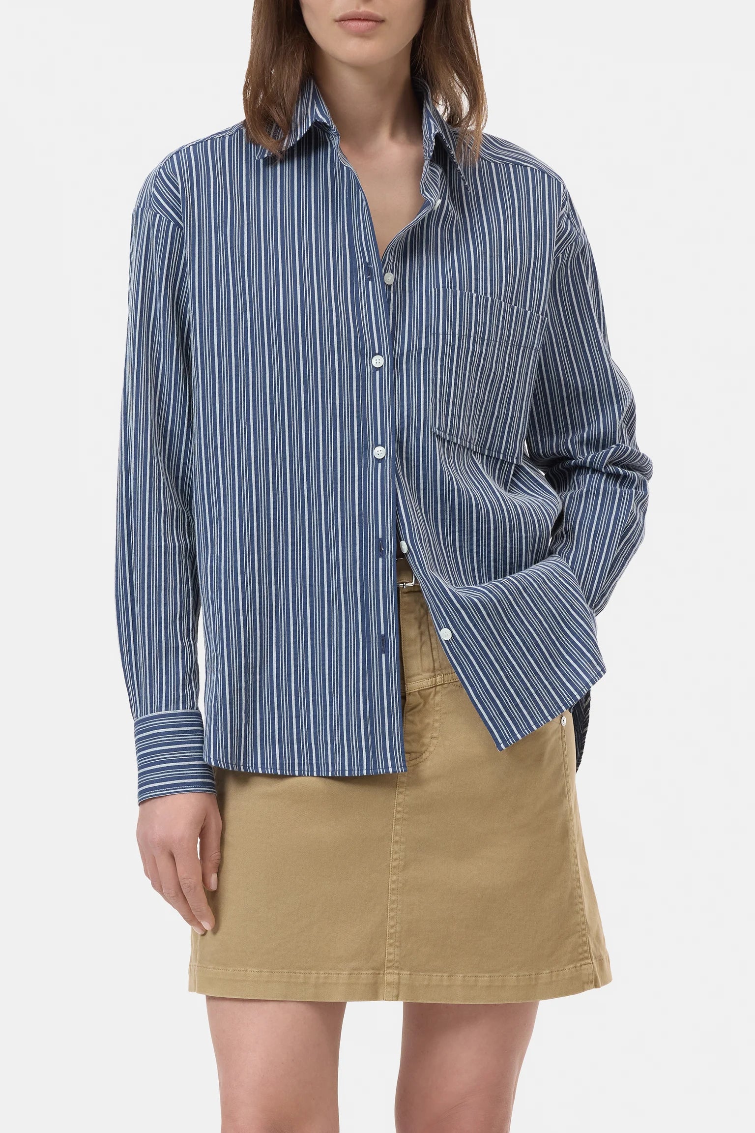 Oversized striped shirt