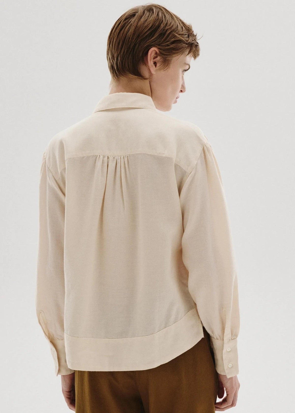 Camisa de lana y algodón