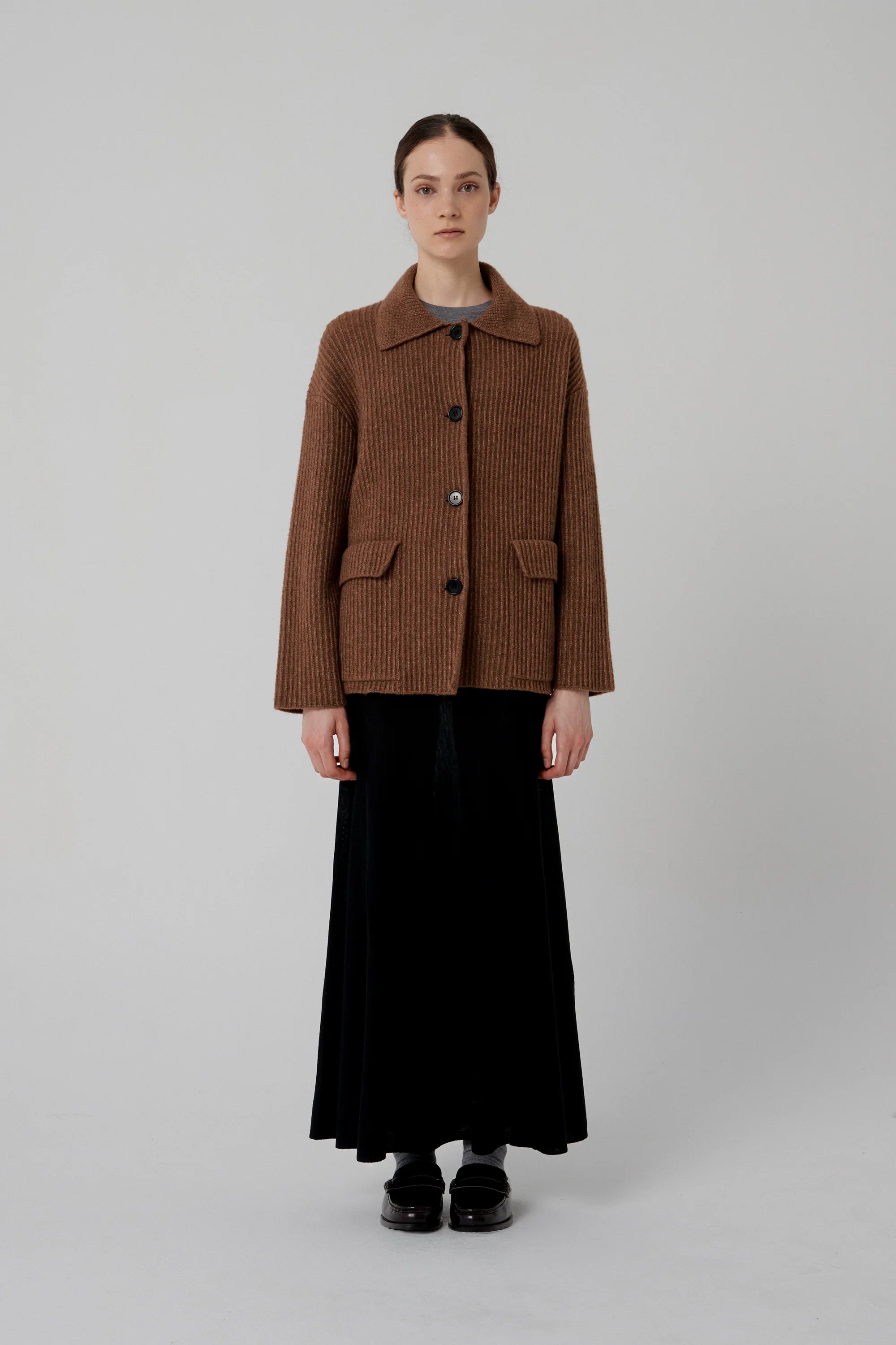 Ribbed Knit Jacjet
