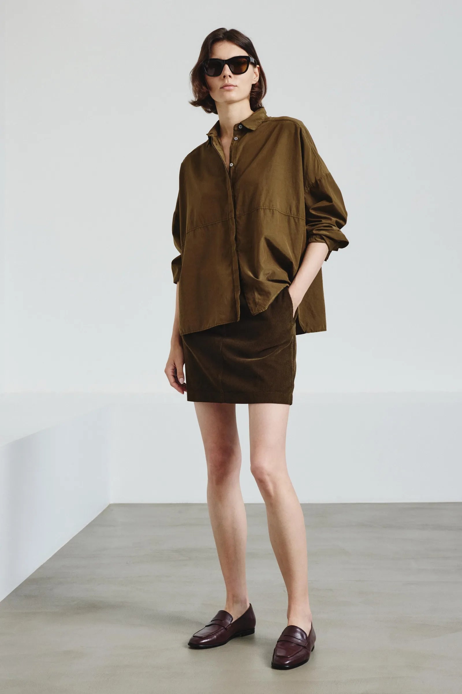Cotton and silk shirt