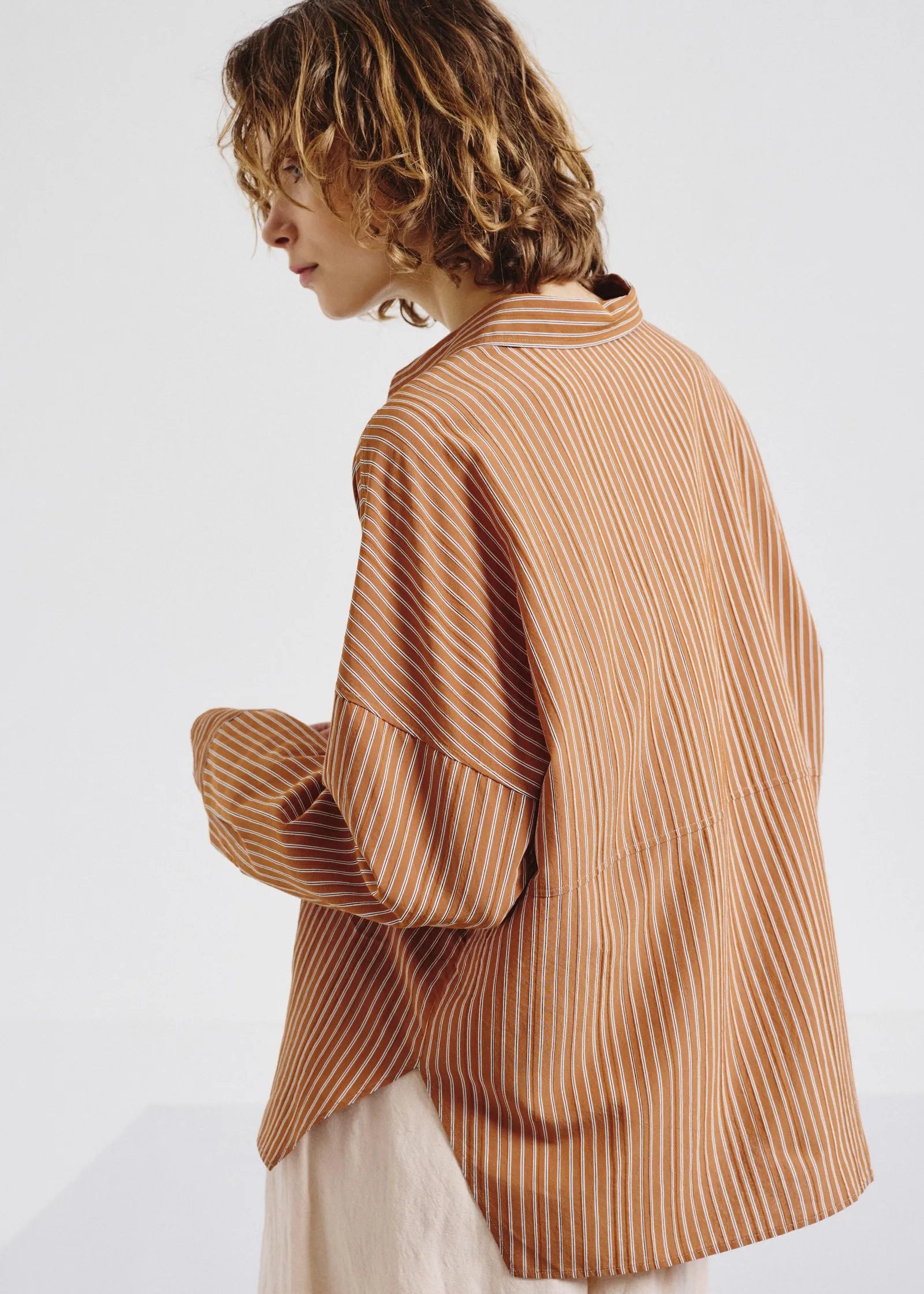 Striped apricot shirt