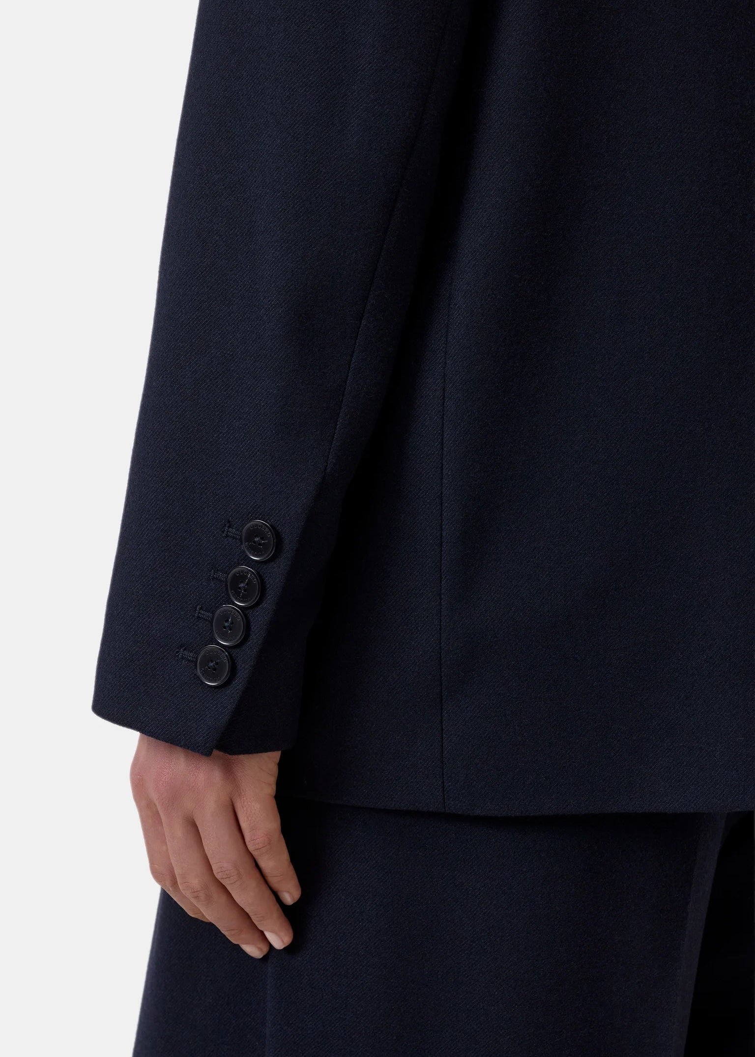 Blazer cruzada azul marino
