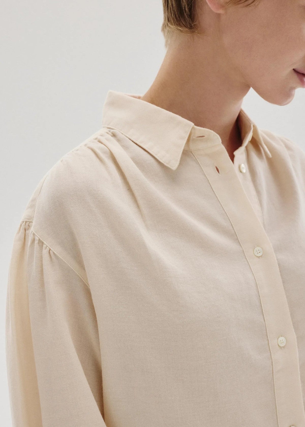 Camisa de lana y algodón