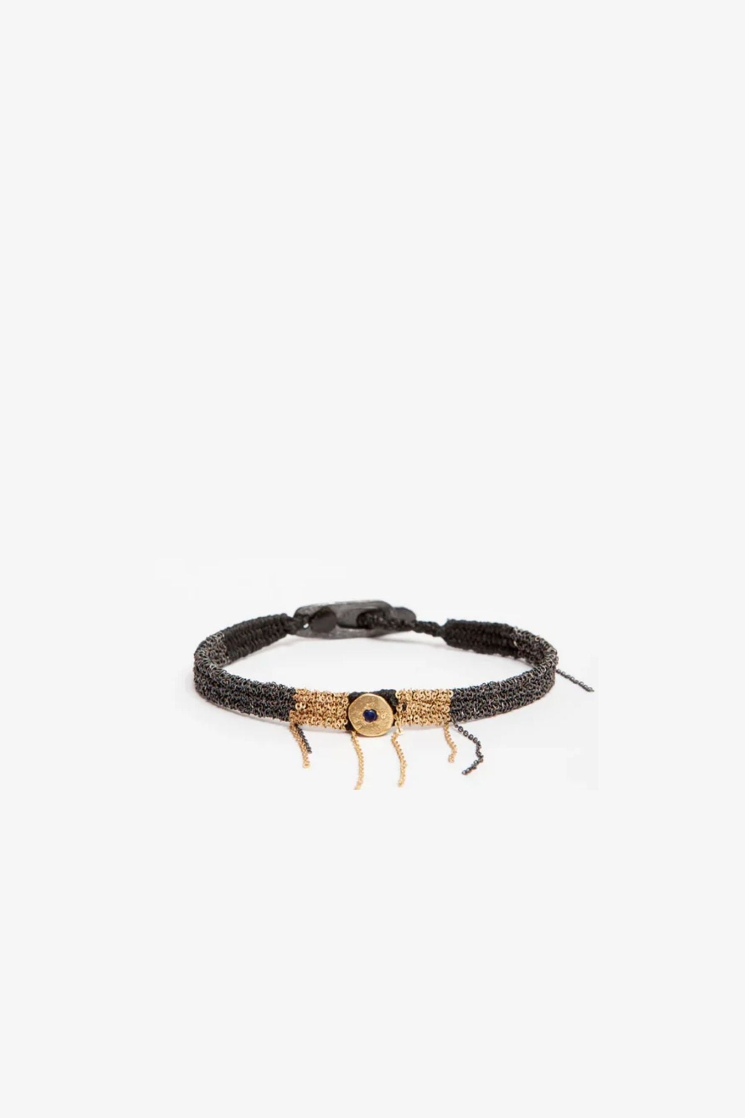 Loom woven black brazalet