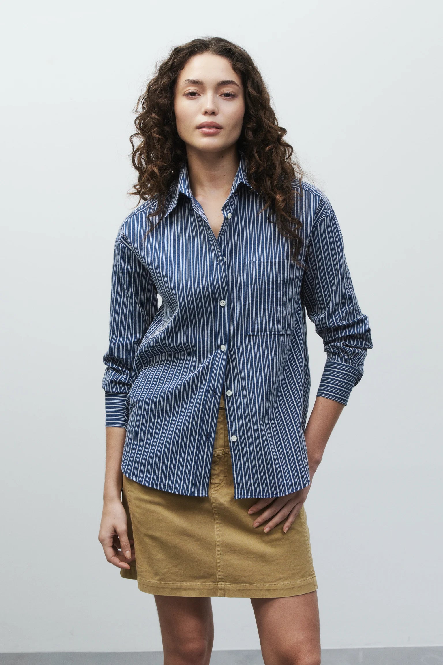 Oversized striped shirt