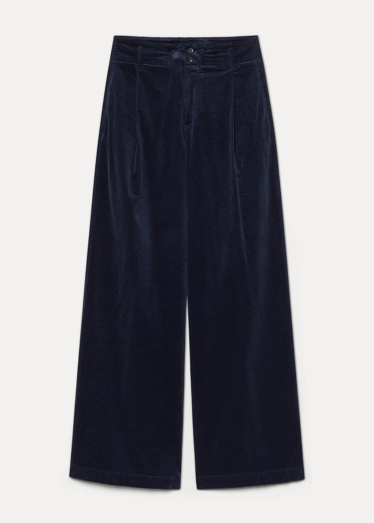 Pantalon ancho de pana azul marino