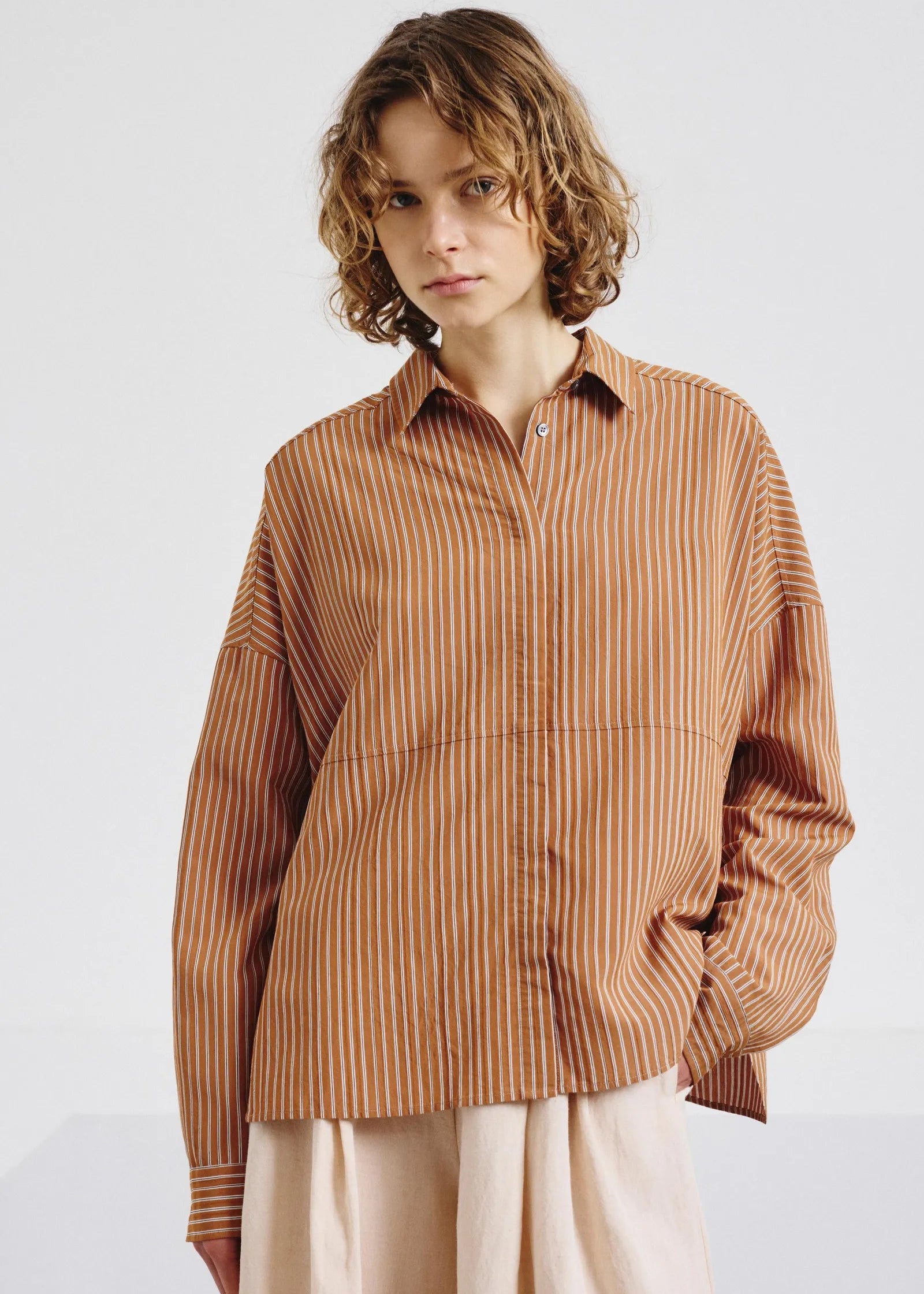 Striped apricot shirt