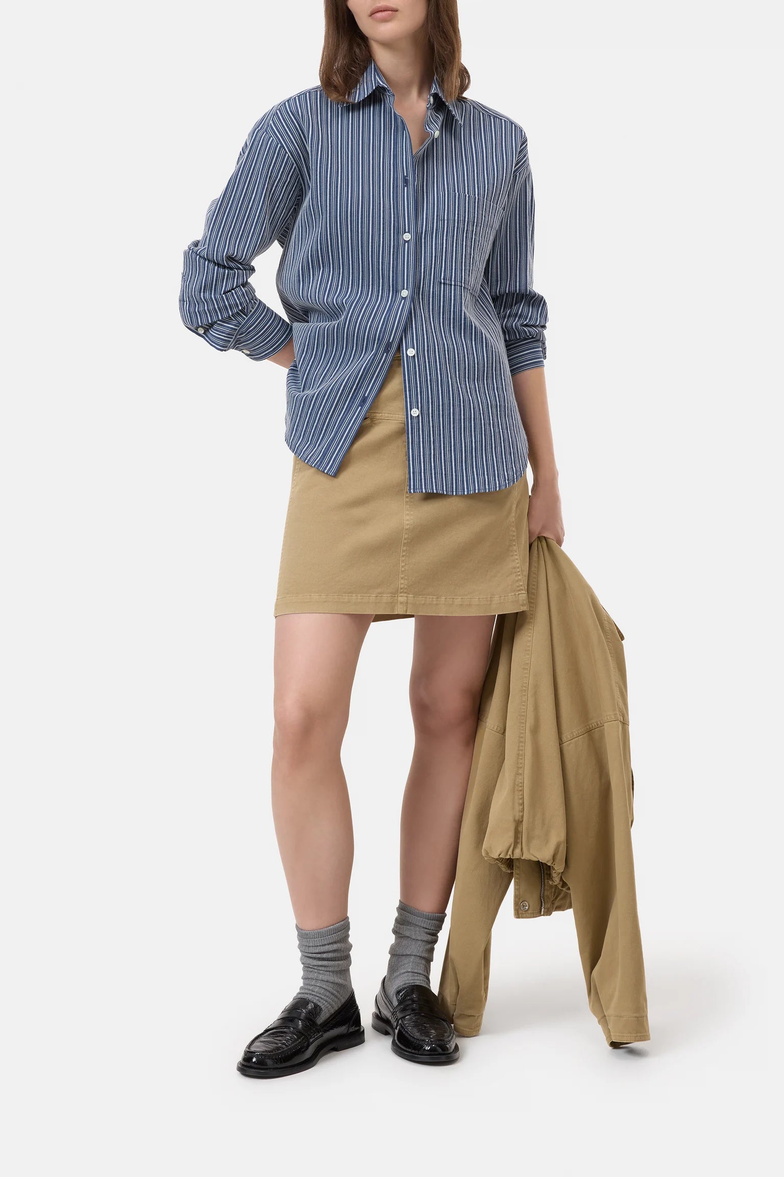 Oversized striped shirt