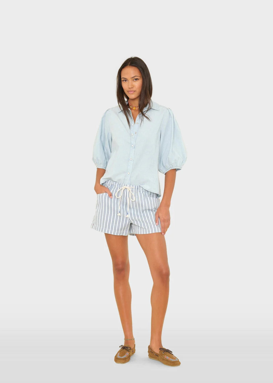 Tucker denim striped Shorts